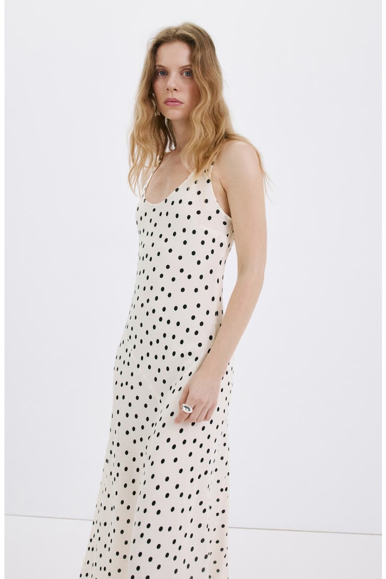 Taby 2 Polka Dot Sleeveless Dress, Alternate, color, OFF WHITE