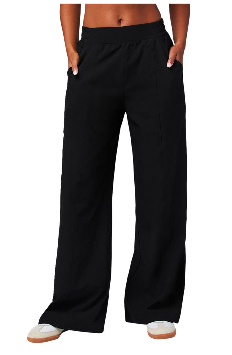 Fabletics Downtown Wide Leg Pant, Main, color, Black