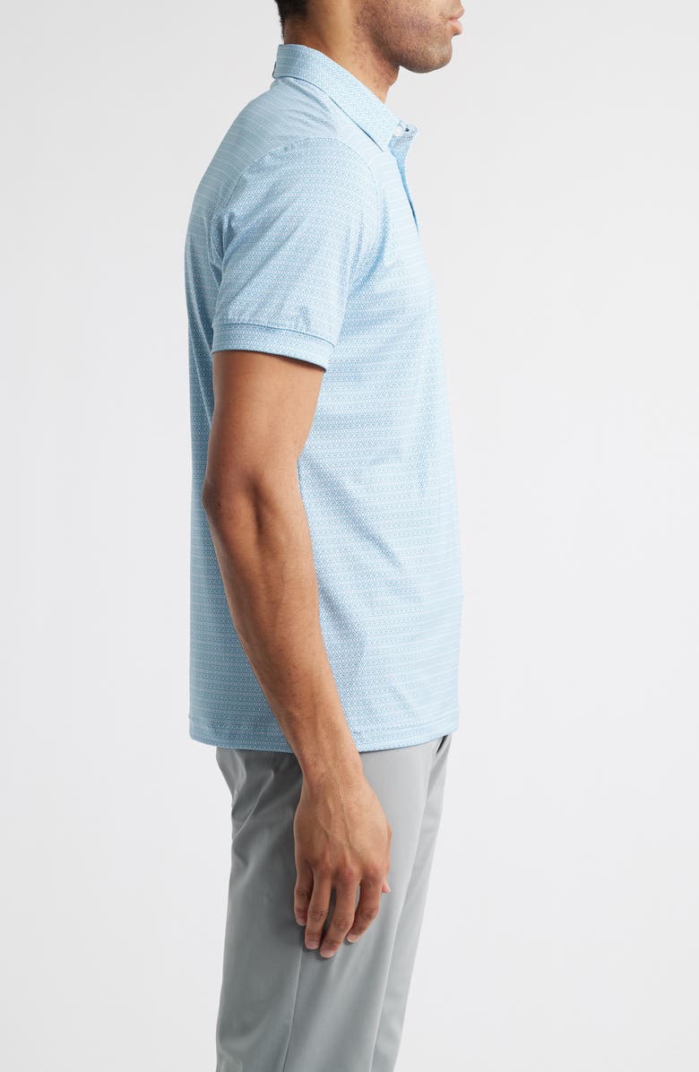 Mizzen+Main Versa Trim Fit Geo Print Performance Golf Polo, Alternate, color, Provence Diamond Sunburst