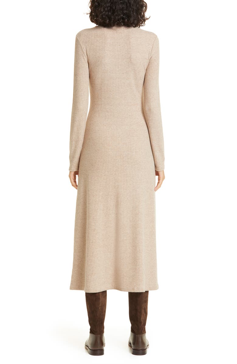 Vince Rib Mock Neck Long Sleeve Knit Dress, Alternate, color,