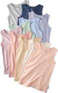 BUTTERBLU Kids' Malone Assorted 10-Pack Organic Muscle Tanks