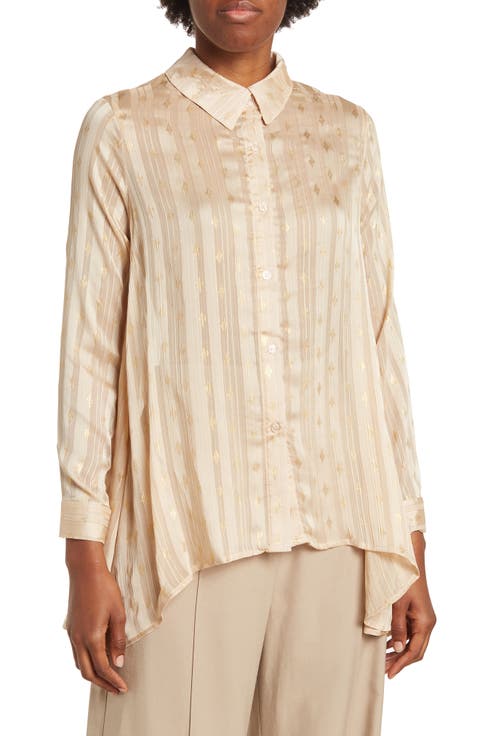 Eve Chiffon Collared Button Front Blouse