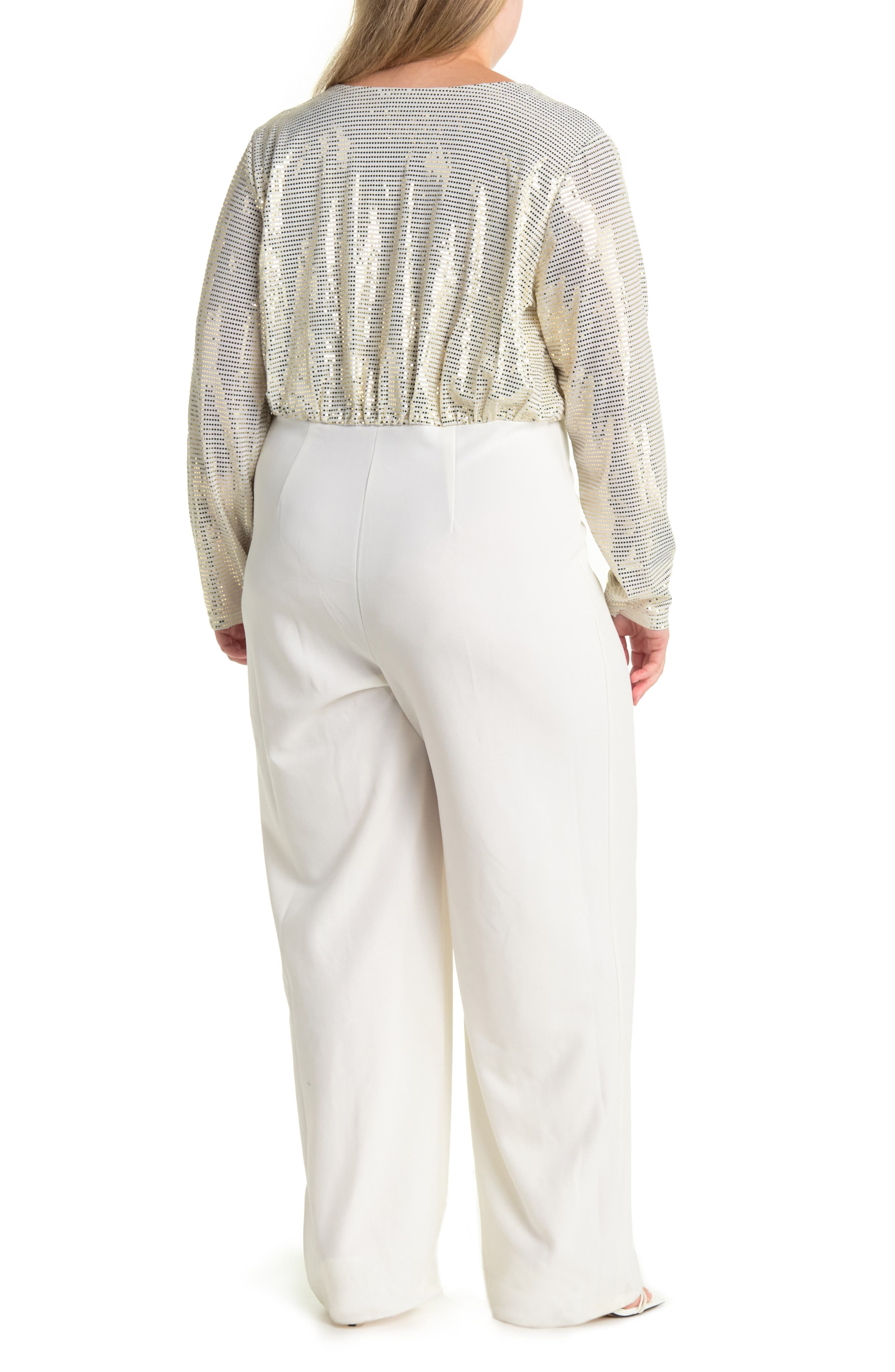 Sandra Dico Dot Sequin Long Sleeve Jumpsuit - image 2