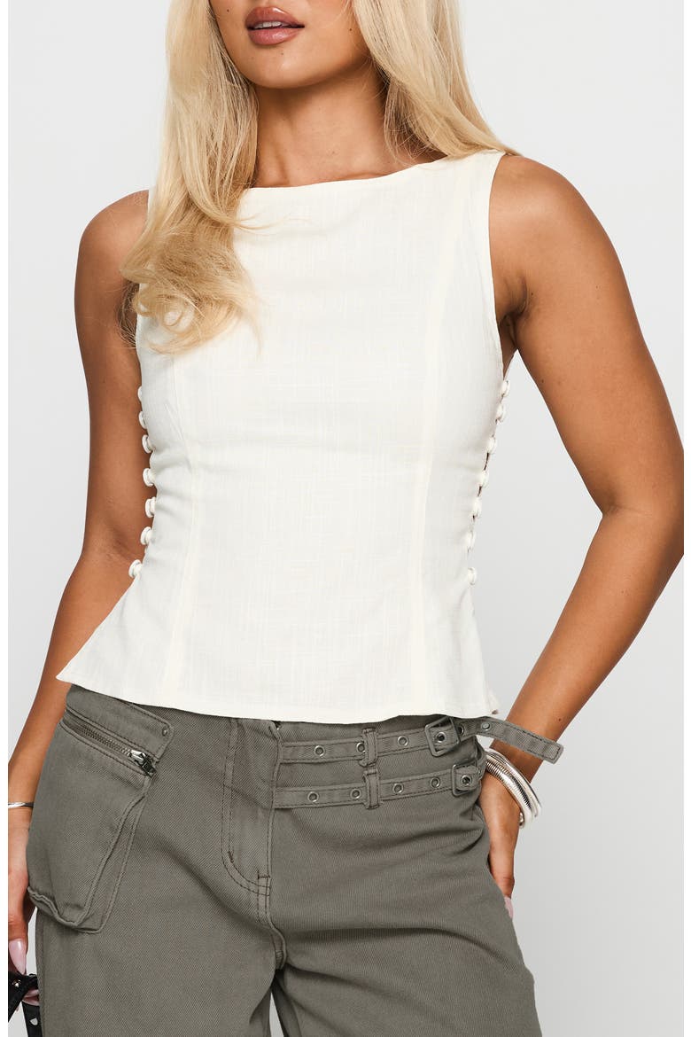 Escaper Button Top, Main, color, WHITE