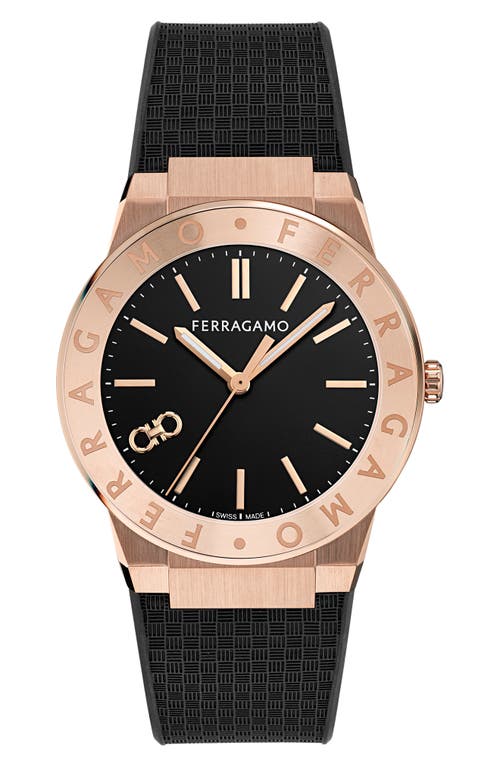 Ferragamo Gancini 41mm In Ip Rose Gold