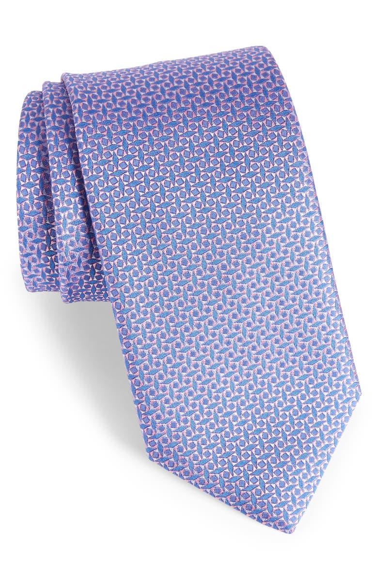 Canali Geometric Silk Tie, Main, color, 