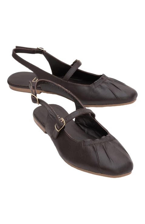 Britney Leather Closed-Toe Sandal