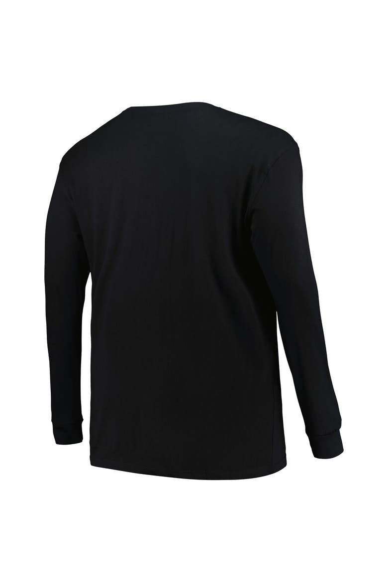 Men's Profile Black Miami Hurricanes Big & Tall Pop Long Sleeve T-Shirt, Alternate, color, Black