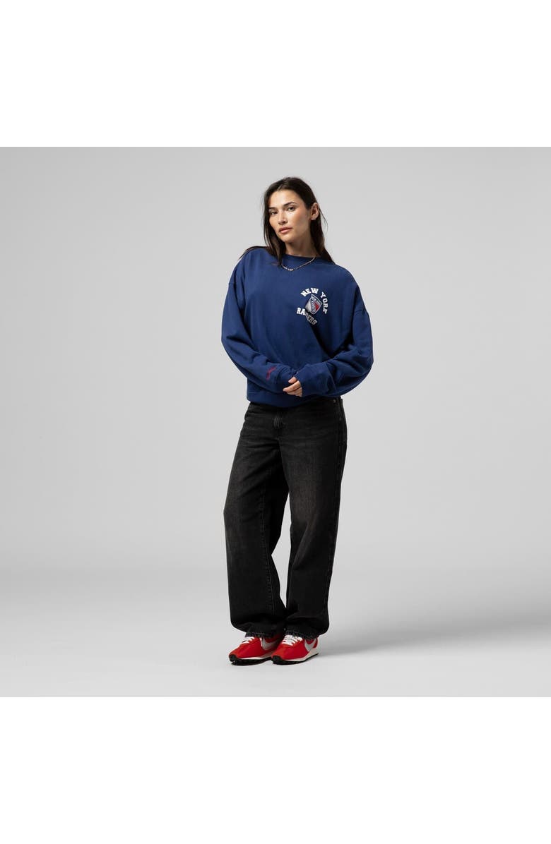 Mitchell 
Ness Women
s Mitchell 
Ness Blue New York Rangers Vintage Crewneck Sweatshirt, Alternate, color, Blue