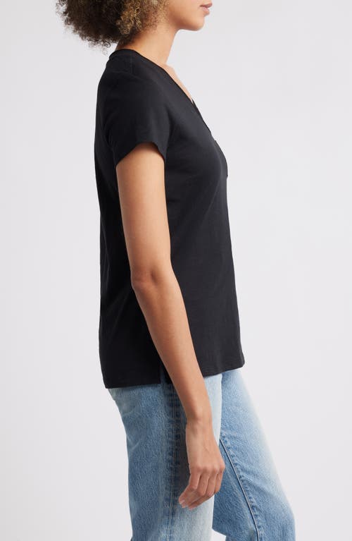 Caslonr Caslon(r) Cotton & Modal V-neck T-shirt In Black