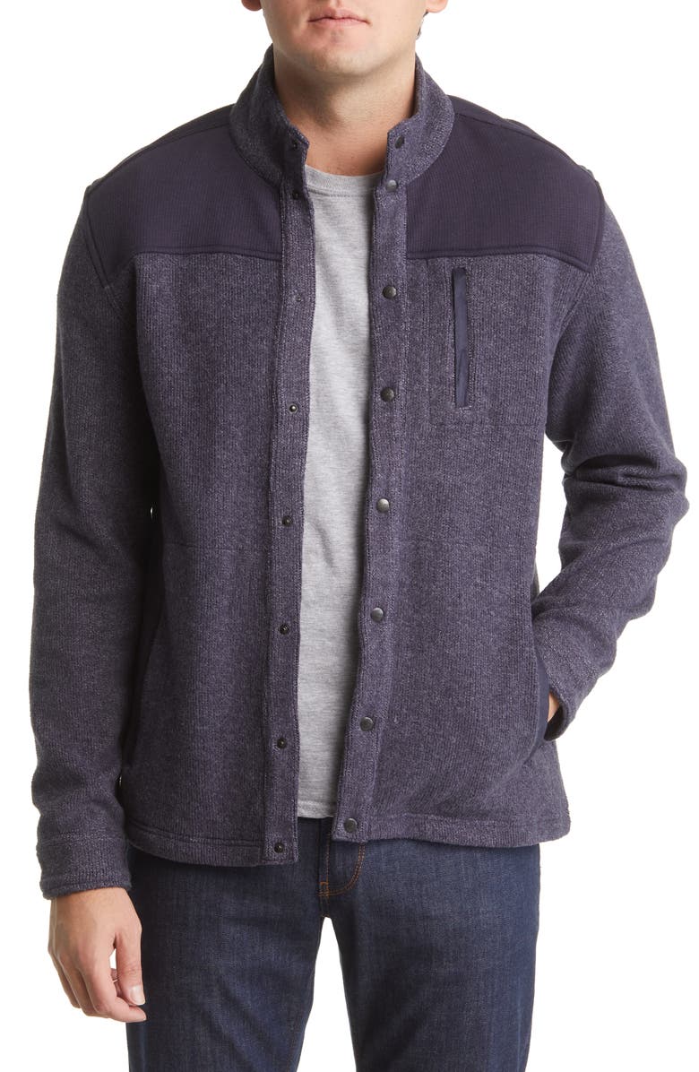Johnston & Murphy Brushed Snap Jacket, Main, color, 