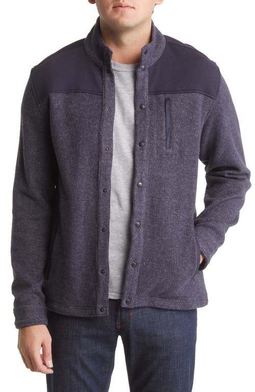 Johnston & Murphy Brushed Snap Jacket in Navy