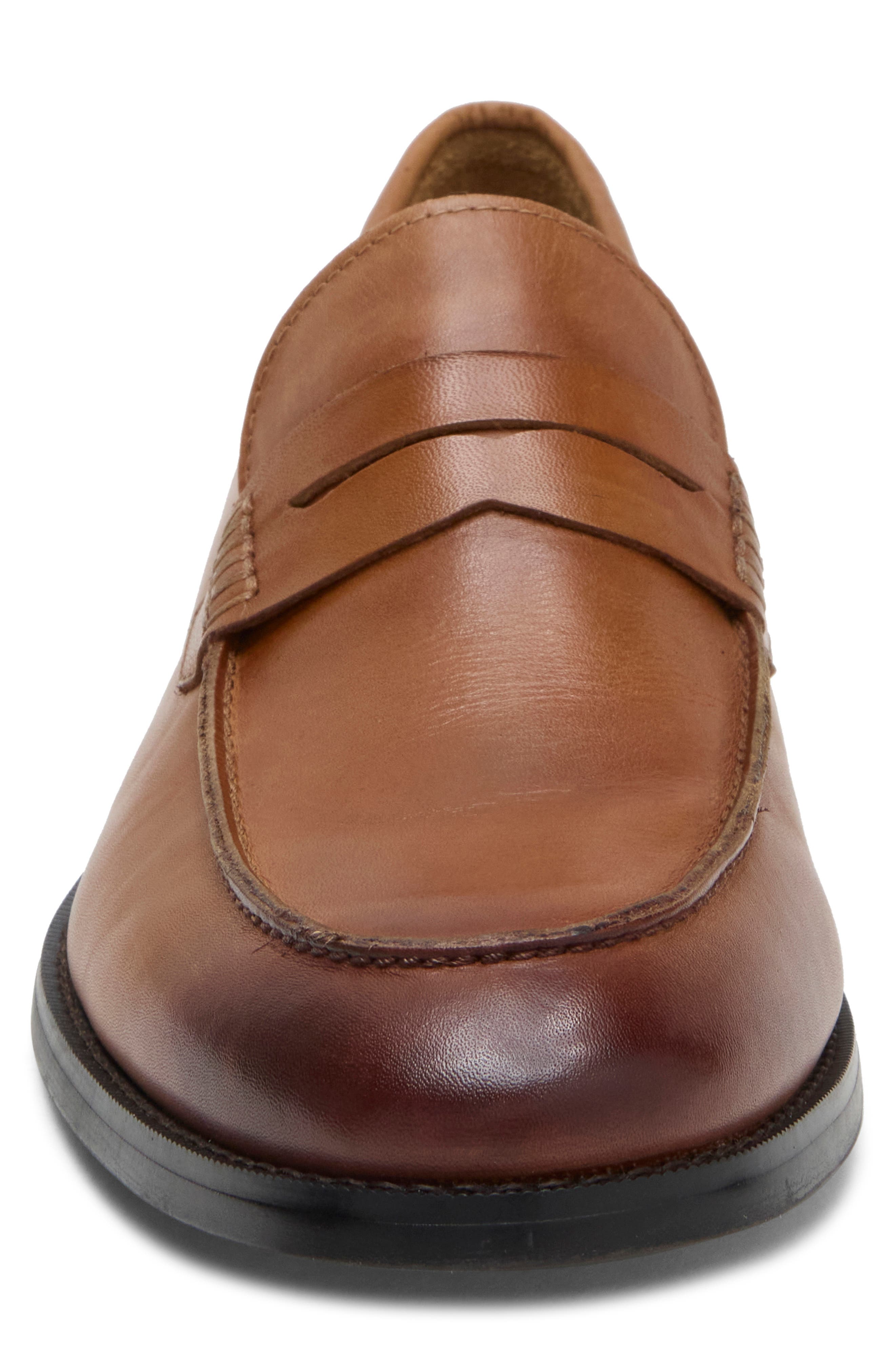 Leather Penny Loafer, Main, color, COGNAC