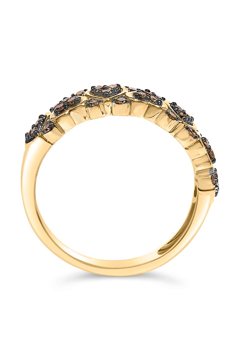 10K Yellow Gold Plated Silver 1/3 cttw Natural Diamond Band Ring, Alternate, color, Yellow Gold over Silver