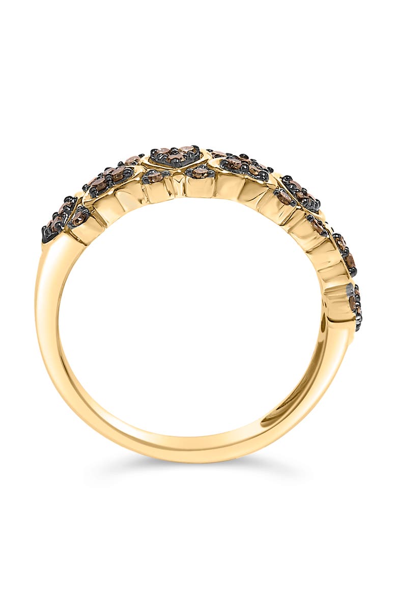 Haus of Brilliance 10K Yellow Gold Plated Silver 1/3 cttw Natural Diamond Band Ring, Alternate, color, Yellow Gold Over Silver