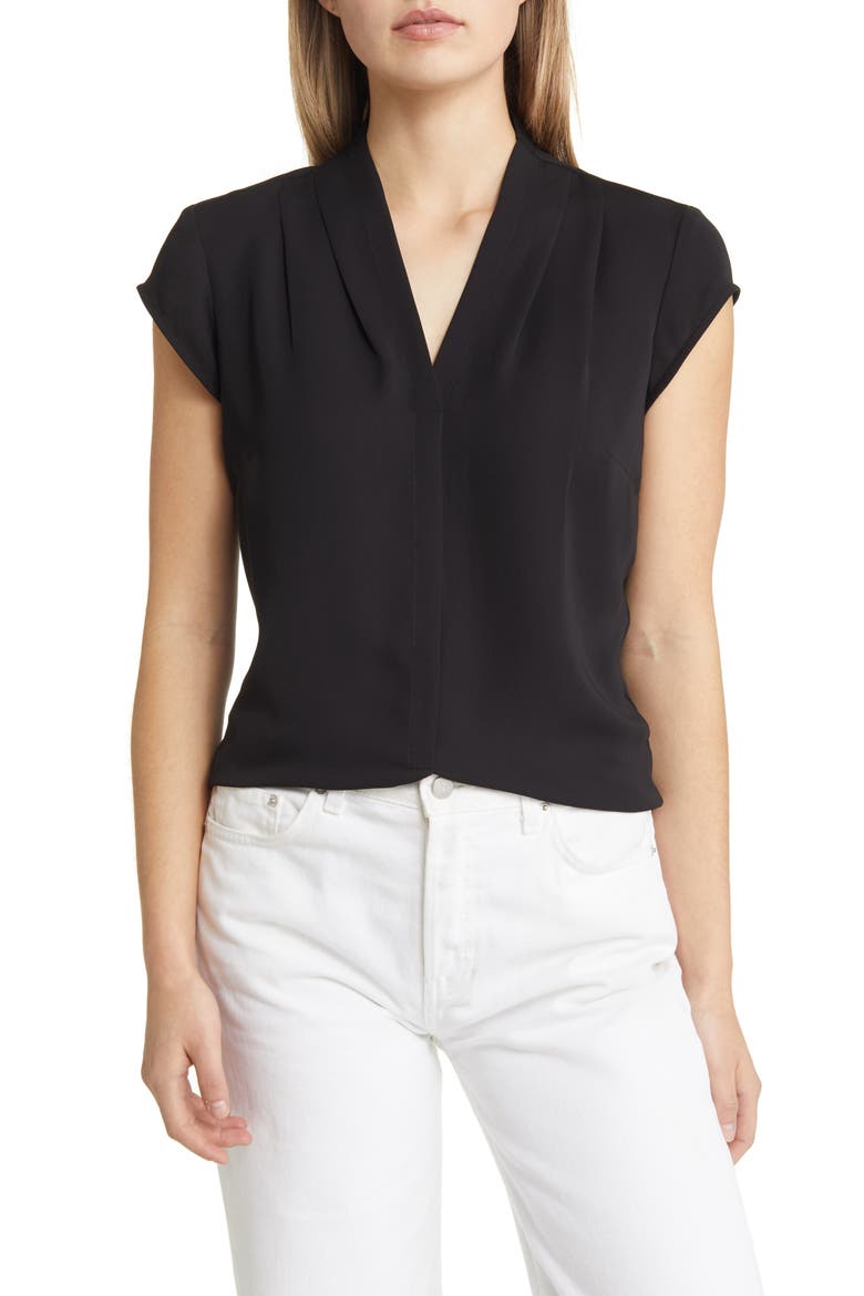 Day to Night Cap Sleeve Top, Main, color, BLACK ONYX