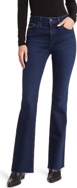 AG Farrah Raw Hem Mid Waist Bootcut Jeans