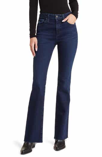 AG Farrah Raw Hem Mid Waist Bootcut Jeans