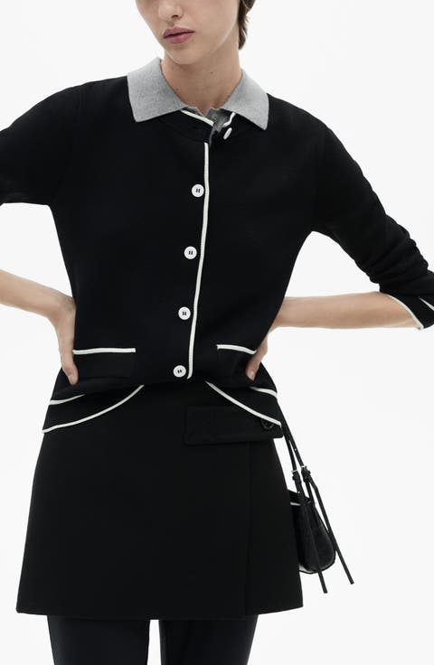 Contrast Trim Cardigan