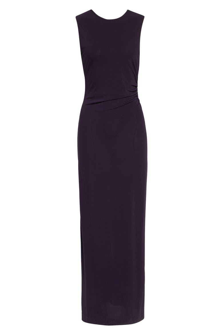 Fitted Jersey Maxi Dress, Alternate, color, BLACKBERRY