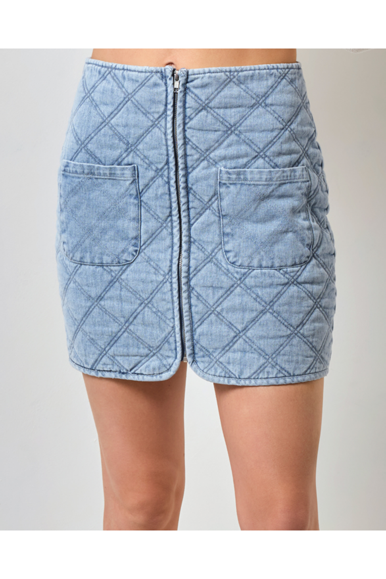 Virgo Skirt, Alternate, color, Denim