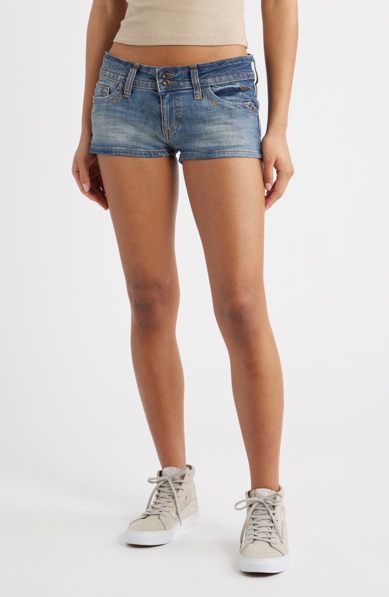 BDG Urban Outfitters Piper Low Rise Denim Shorts, Main, color, Light Vintage