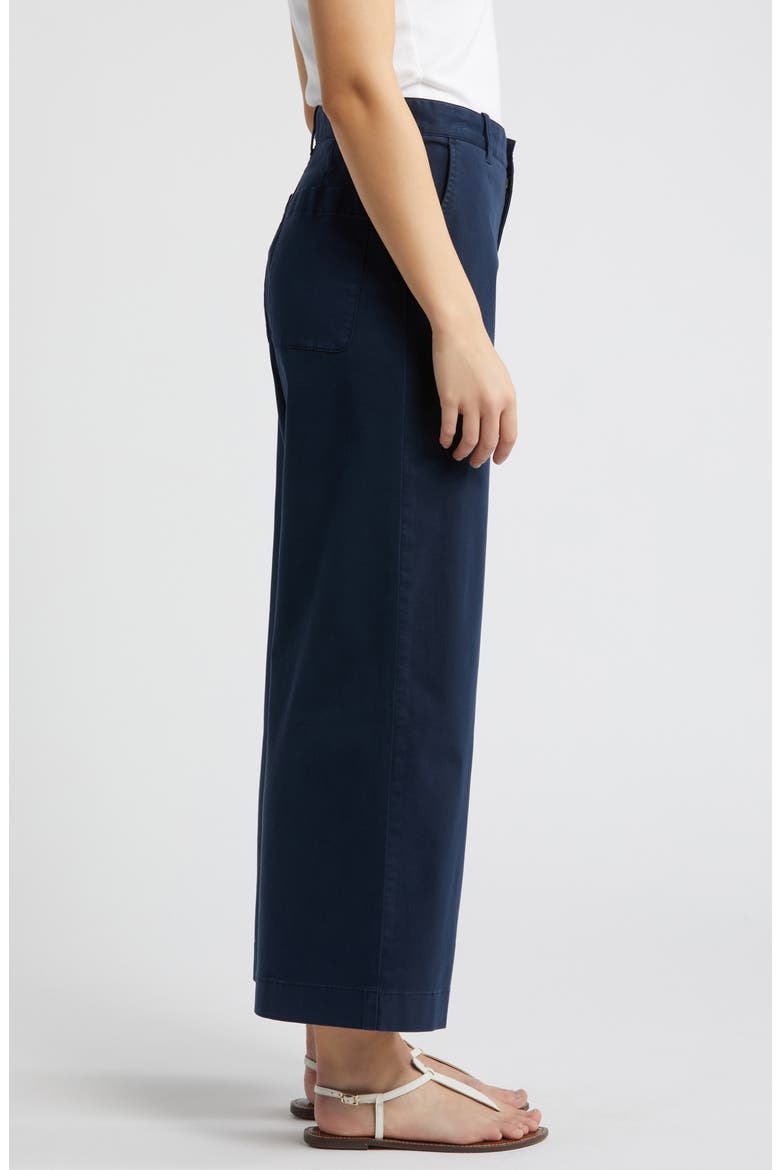 Ultra High Rise Wide Leg Twill Pants, Alternate, color, NAVY BLAZER