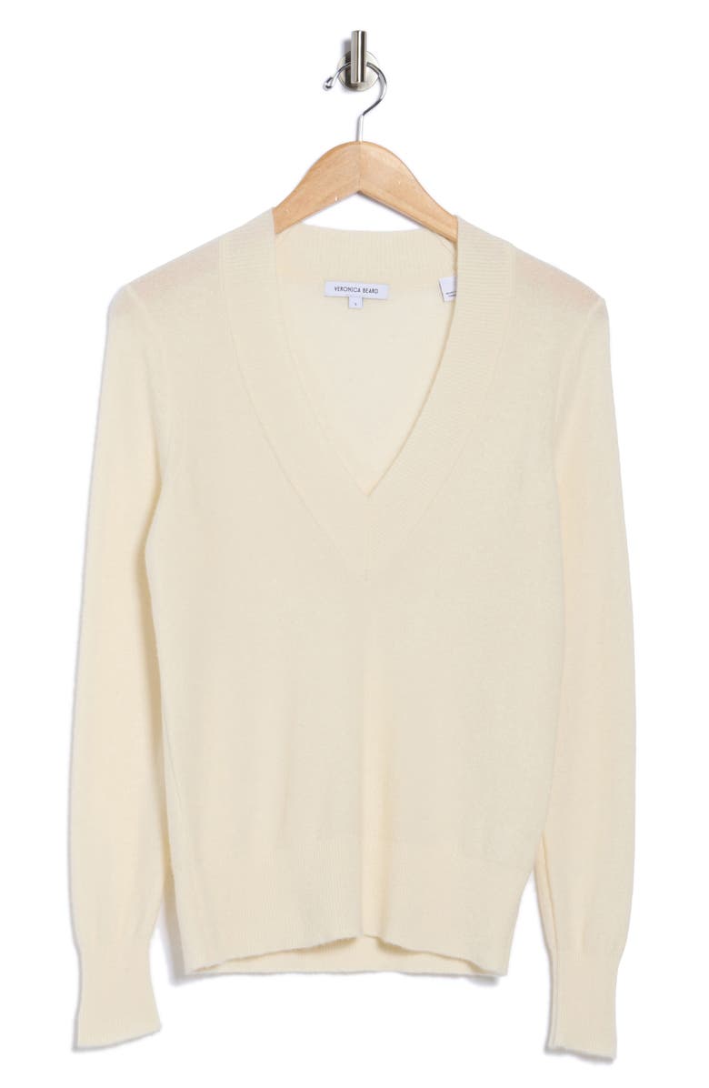 Veronica Beard Coleta Cashmere V-Neck Sweater, Alternate, color, 