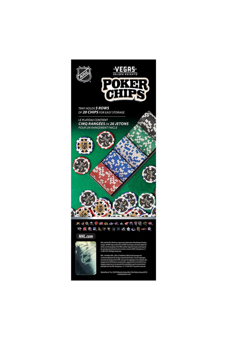 Vegas Golden Knights 100pc Poker Chips, Alternate, color, Multicolor