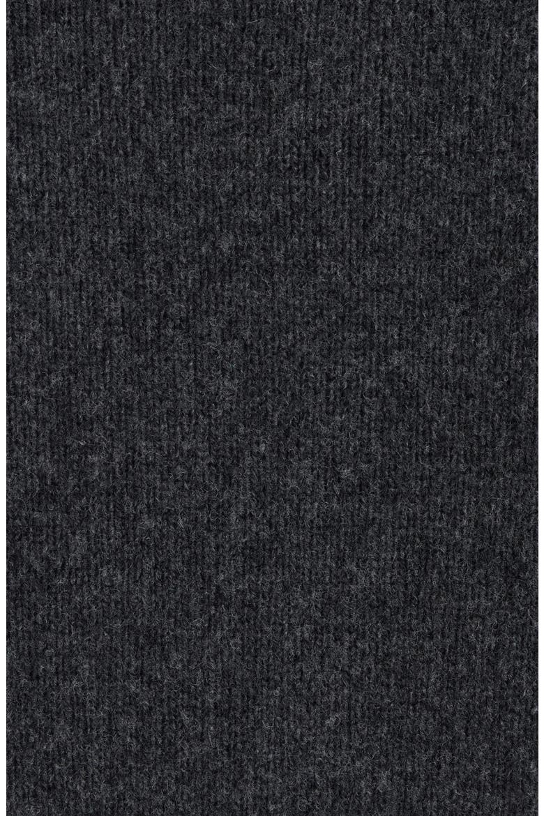 La Maille Castagna Short Sleeve Merino Wool & Cashmere Sweater, Alternate, color, DARK GREY