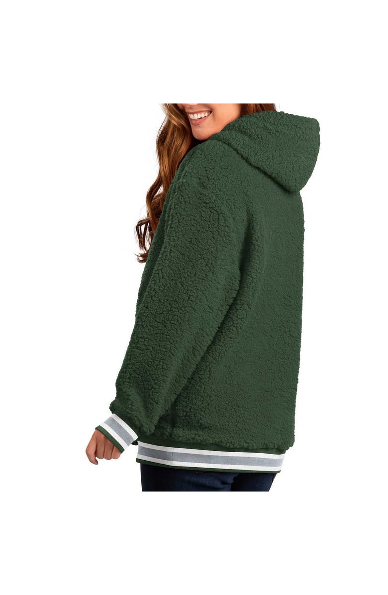 G-III 4HER BY CARL BANKS Women's G-III 4Her by Carl Banks Green Michigan State Spartans Game Over Sherpa Pullover Hoodie, Alternate, color, 