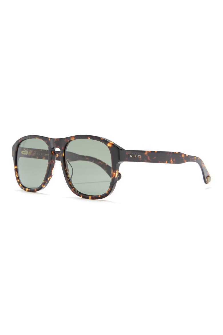 61mm Square Sunglasses, Alternate, color, HAVANA HAVANA GREEN/ GRN