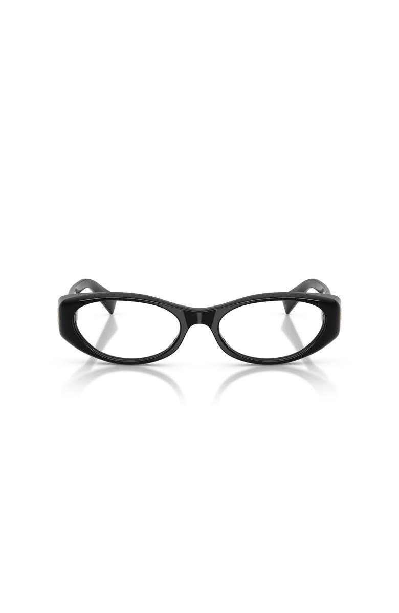 Miu Miu 53mm Oval optical glasses, Alternate, color, Black