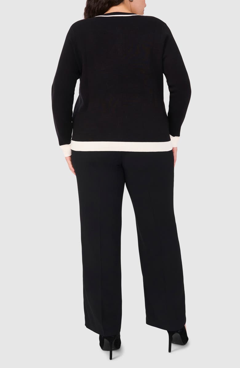 Halogen<sup>®</sup> Contrast Trim Cardigan, Alternate, color,