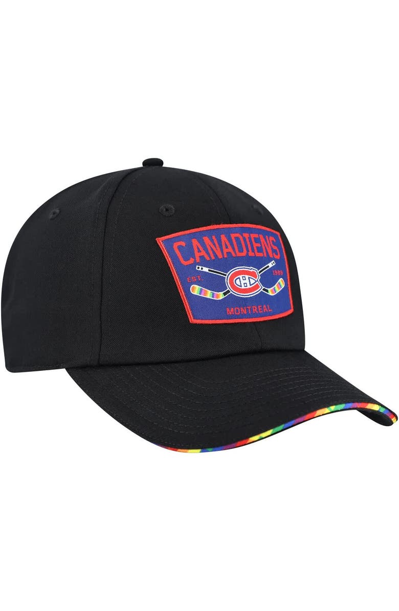 FANATICS Men's Fanatics Black Montreal Canadiens HIFE Adjustable Hat, Alternate, color,