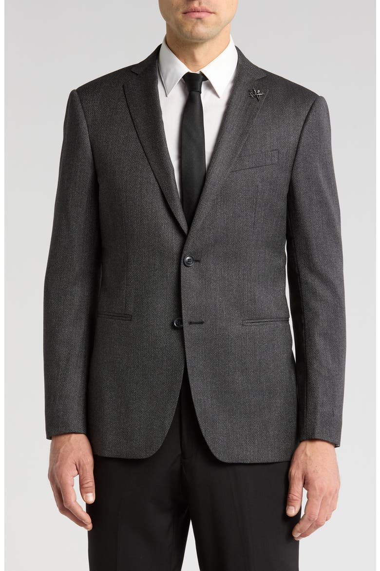 Neat Wool Sport Coat, Main, color, CHARCOAL