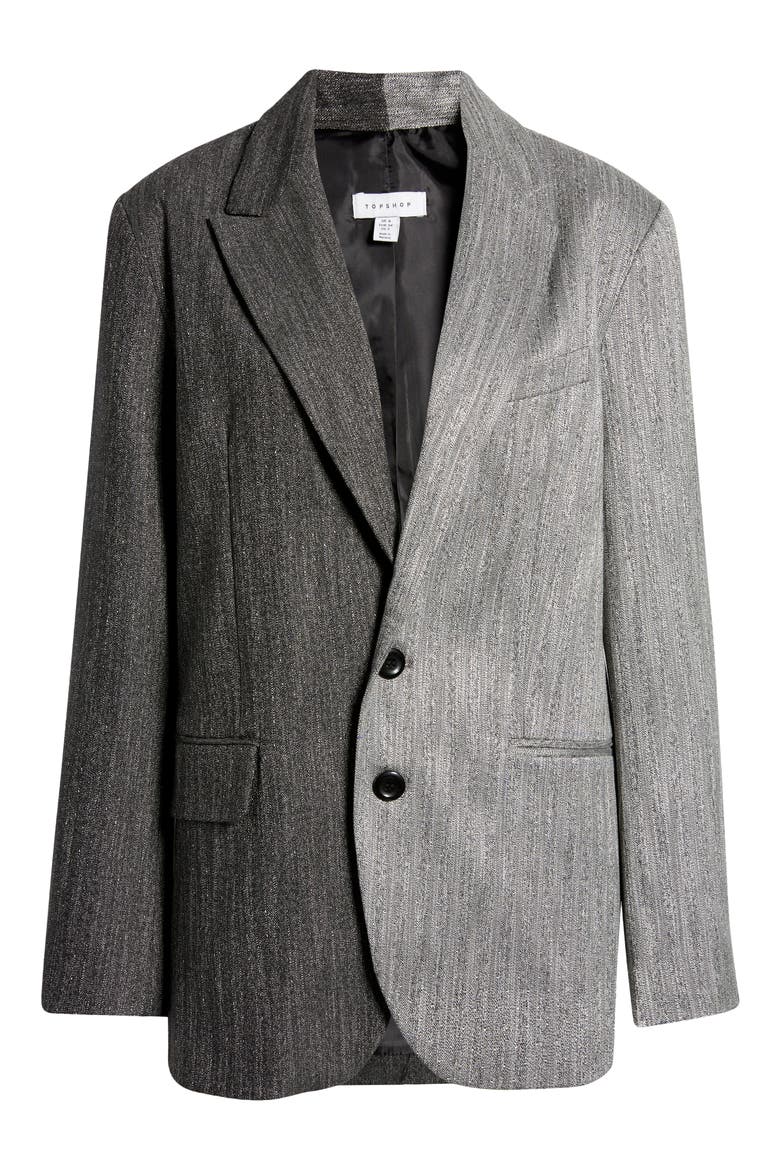 Half Half Blazer, Alternate, color, GREY