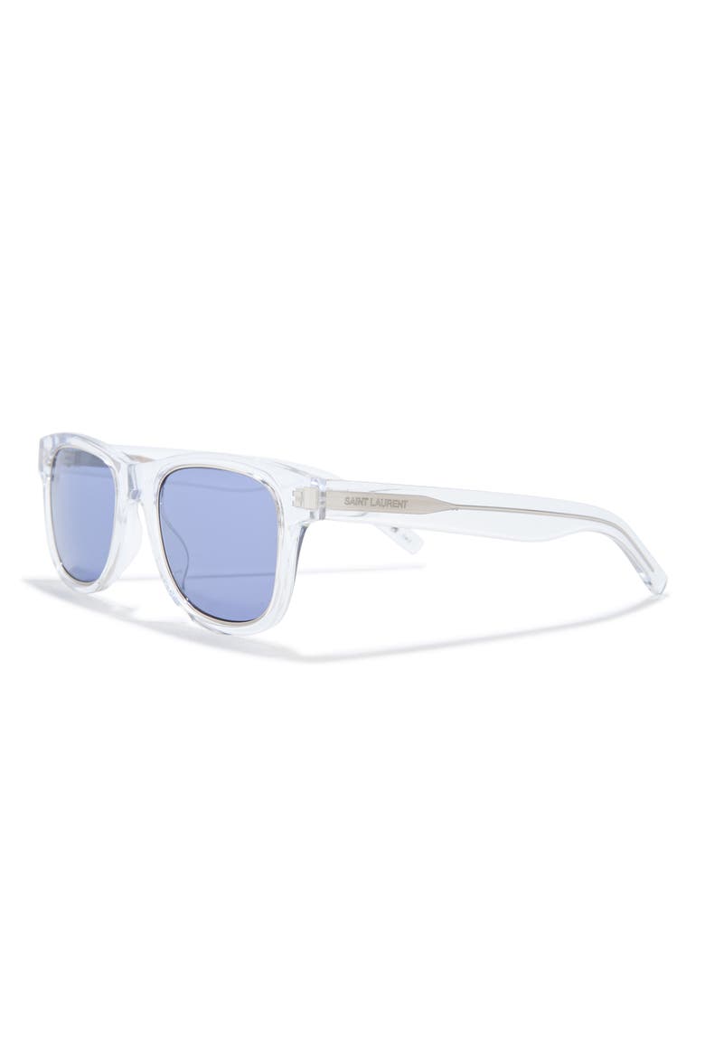 50mm Square Sunglasses, Alternate, color, CRYSTAL CRYSTAL BLUE