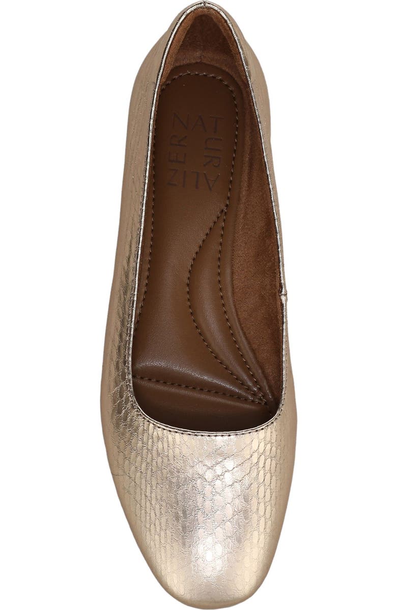 Naturalizer Kelley Ballet Flat, Alternate, color, Light Champagne Faux Leather