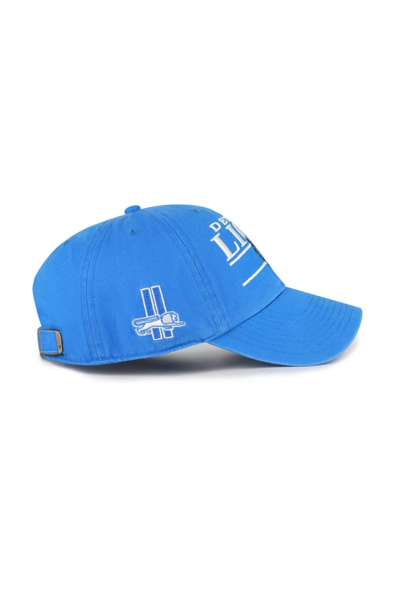 Men's '47 Blue Detroit Lions Throwback Graphic Clean Up Adjustable Hat, Alternate, color, Blue