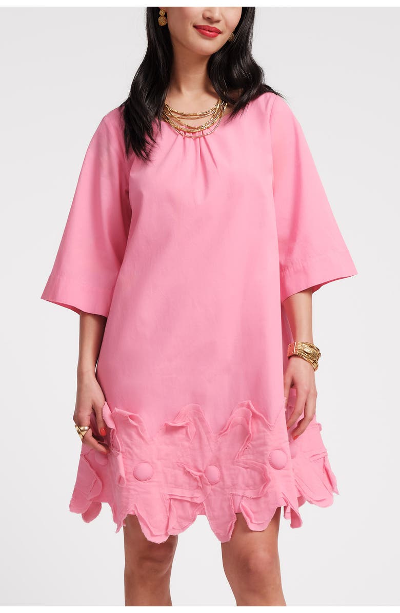 Frances Valentine Zennia Flower Hem Dress, Main, color, Pink