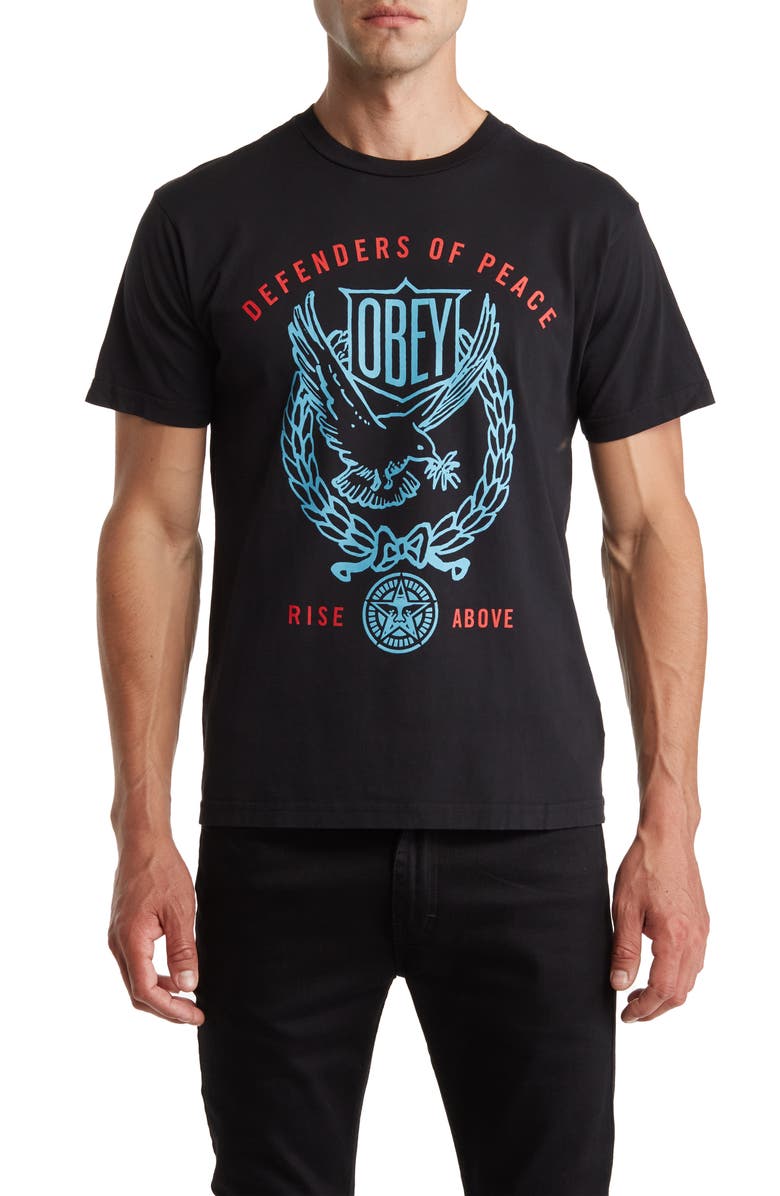 Obey Dove Defenders of Peace Organic Cotton T-Shirt, Main, color,