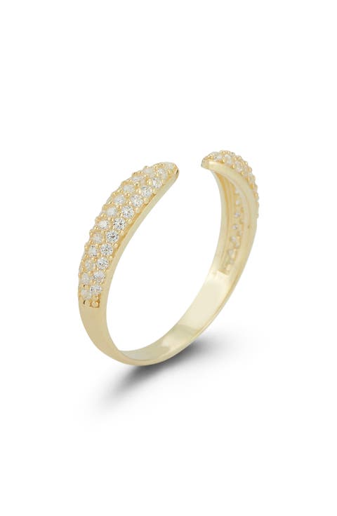 Cubic Zirconia Claw Split Shank Ring