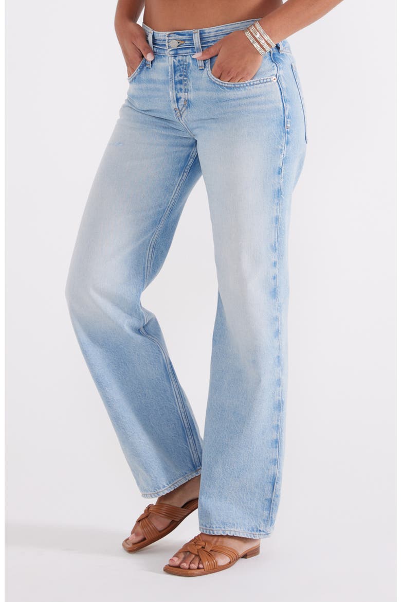 Bianca Banded High Waist Bootcut Jeans, Alternate, color, SALADITA