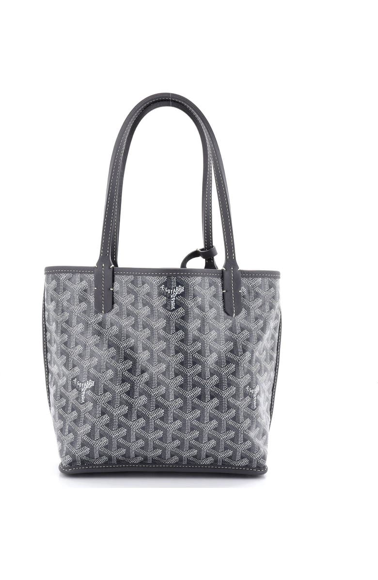 Pre-Owned Goyard Anjou Reversible Tote Coated Canvas Mini, Main, color, Gray