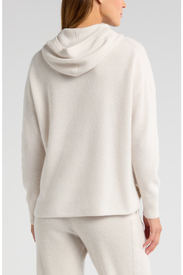 Wool & Cashmere Rib Hoodie, Alternate, color, IVORY EGRET LIGHT