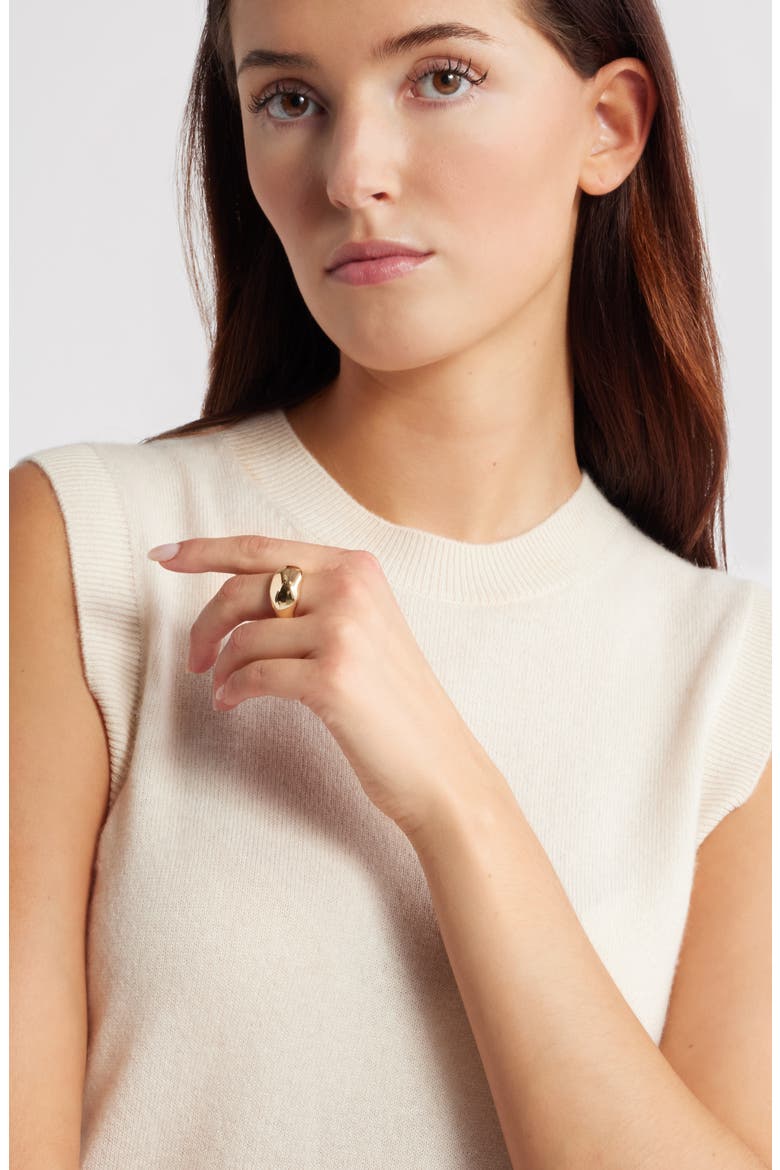 Sculpted Dome Ring, Alternate, color, GOLD