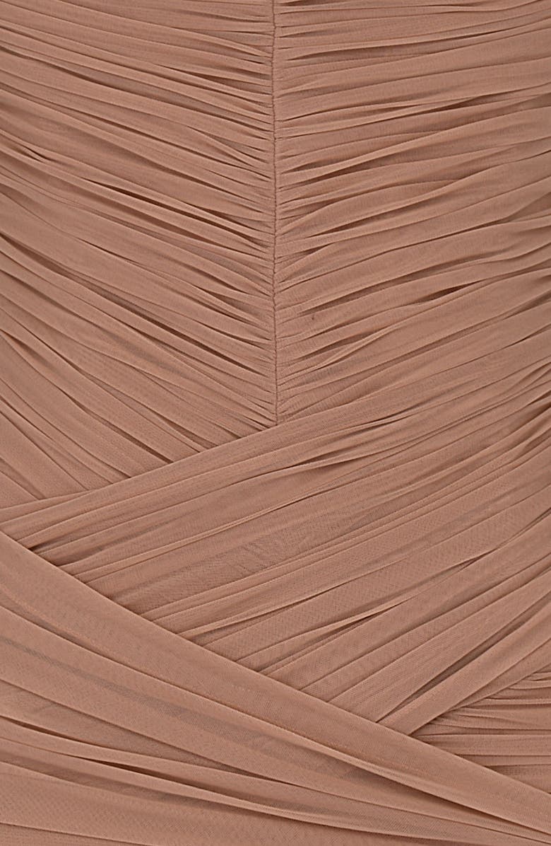 HOUSE OF CB Laetitia Stretch Mesh Corset Minidress, Alternate, color, Hazelnut