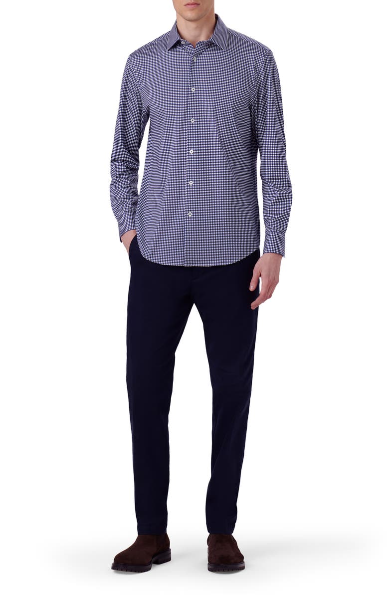 Bugatchi James OoohCotton<sup>®</sup> Geo Print Button-Up Shirt, Alternate, color, 