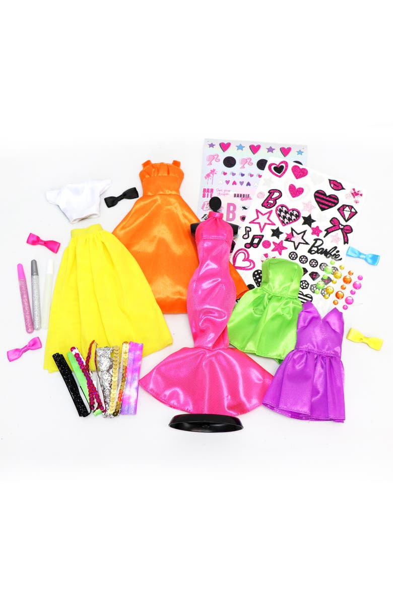 Barbie Be a Fashion Designer Doll Dress Up Kit, 5 Outfits, Alternate, color, Multicolored